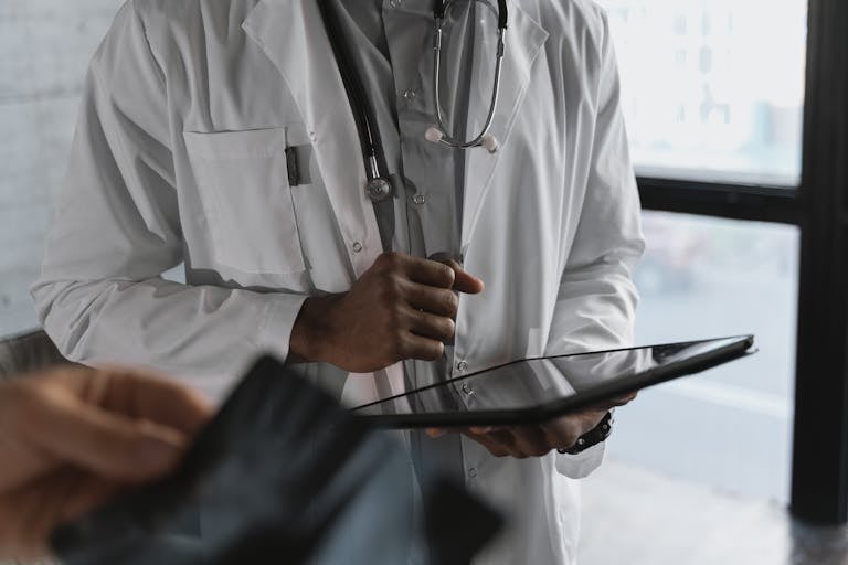 Doctor holding an Ipad