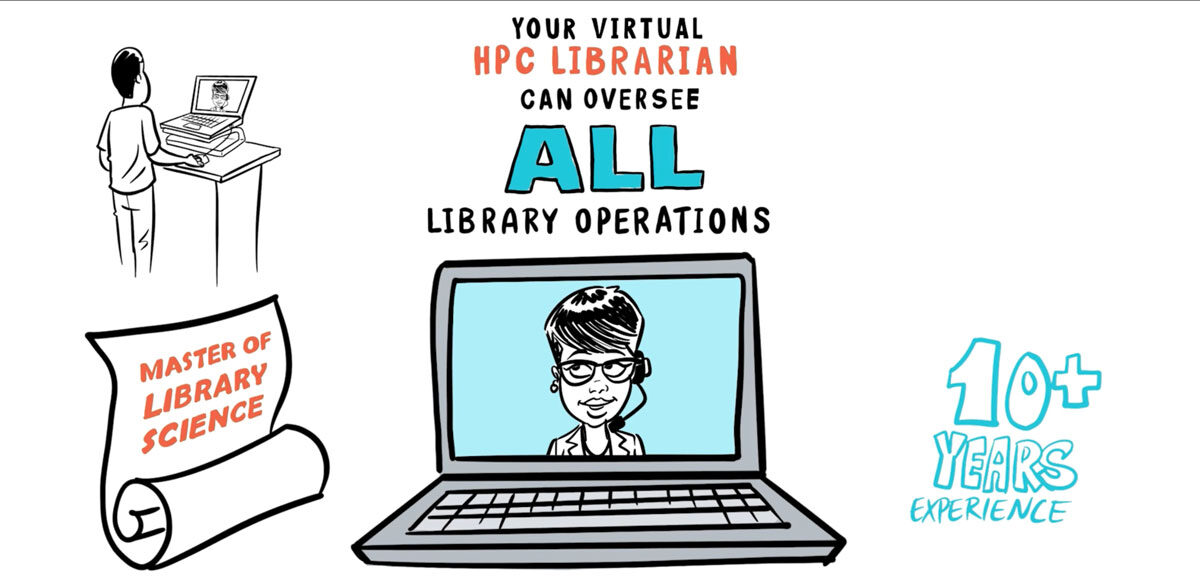 HPC Librarian video screen capture